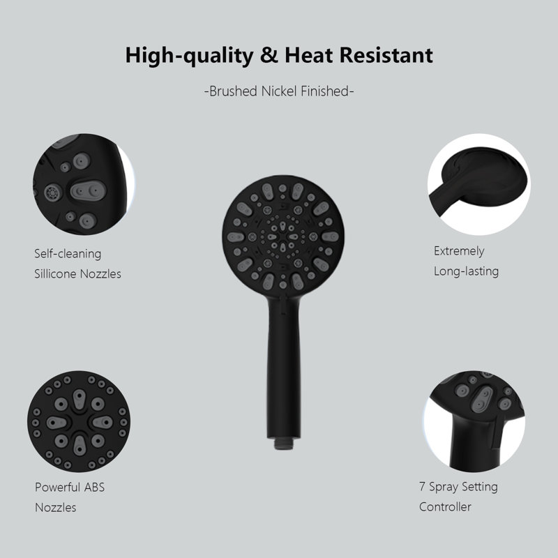 10-Inch Filtered Shower Head Combo, High Pressure Handheld Shower System With Adjustable Bracket, 18-Inch Extension Arm, Shower Filter & 7 Spray Modes