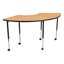 Structure Series 1/3 Round 65" x 30" Adjustable Height Mobile Collaborative Activity Table with Casters-51954541-51404087