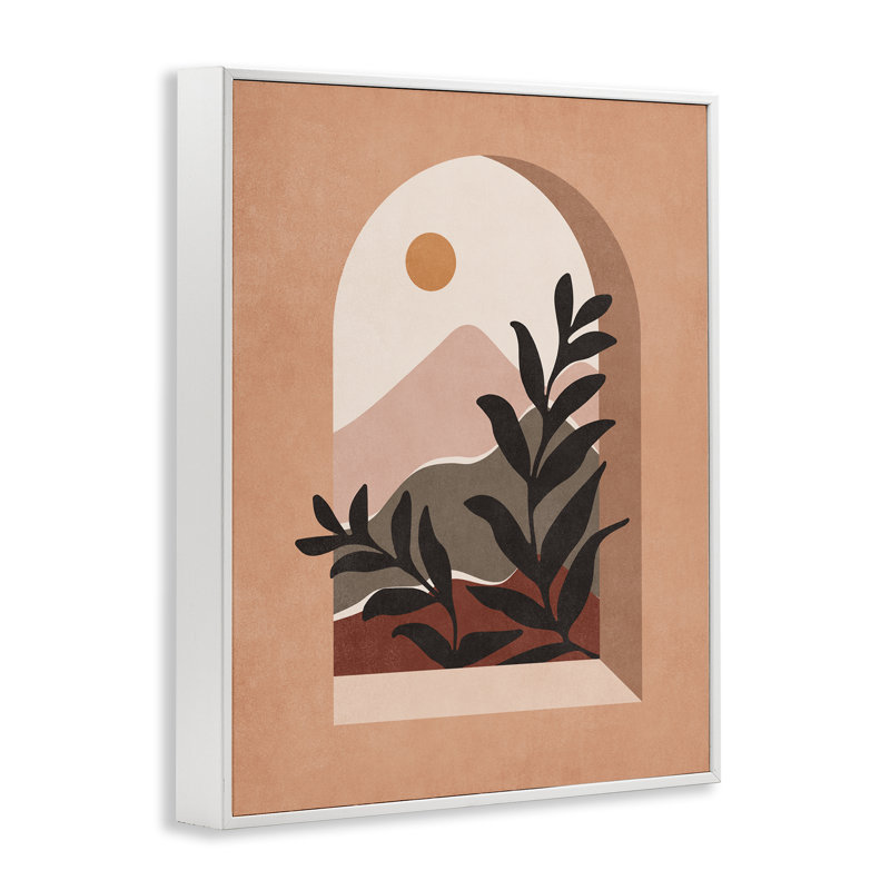 «Terracotta Boho Window», art de la giclée encadrée par Nataly White, H 20 po x l 16 po, Estampe numérique Farmhouse