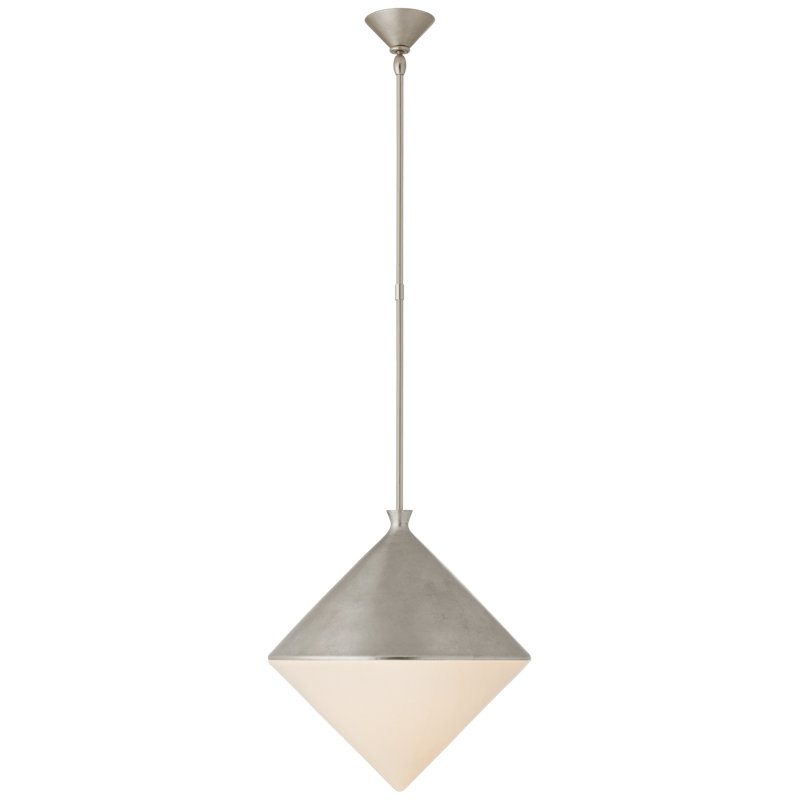 AERIN Sarnen Large Pendant, Burnished Silver Leaf
