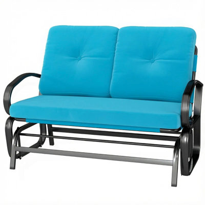 2-Person Garden Rocker Loveseat,Outdoor Glider Bench