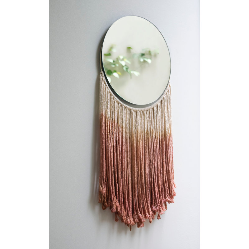 Miroir Lucia - noir, Rose