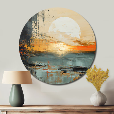 Clarabella - Coastal Round Metal Art