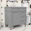 Armoire de salle de bain simple autoportante moderne avec lavabo et rangement en céramique Emmalouise-2041551866