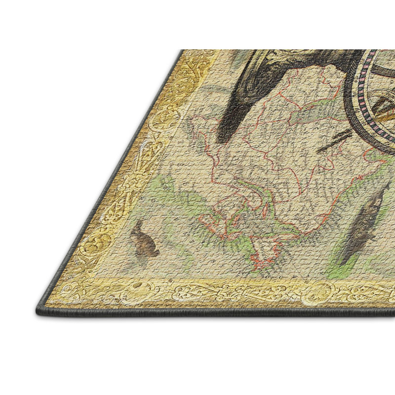 Tapis beige Map, Rectangle 3 pi x 5 pi
