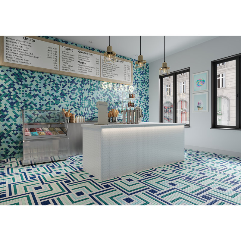 Carreau de mosaïque 1 po x 1 po Daltile Keystones (12 pièces par carton) (24,00 pieds carrés par carton), 1 po x 1 po, Spa