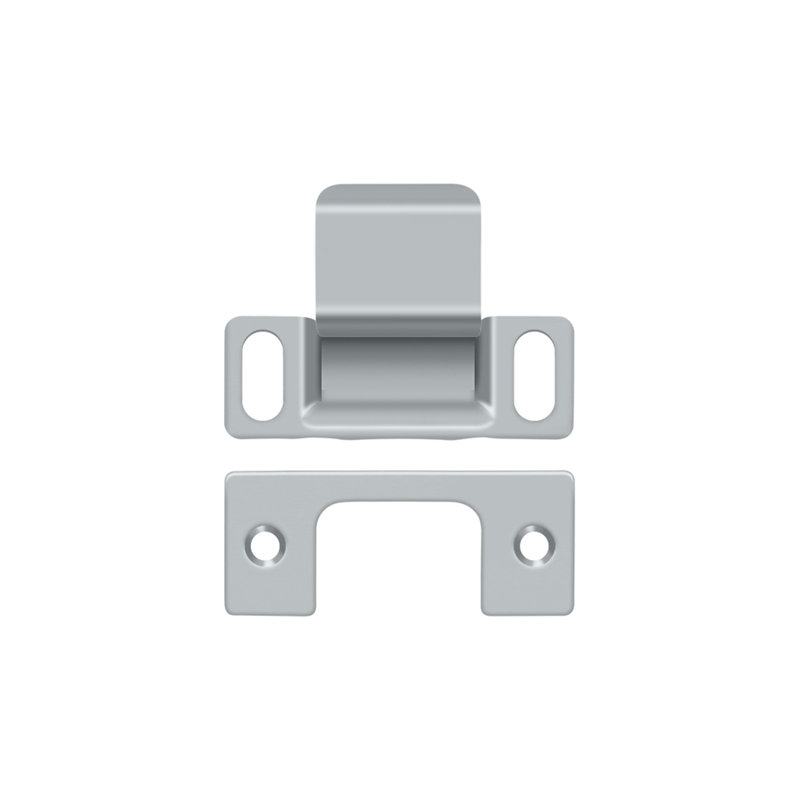 Deltana SP2751U26D Strike Plate, Dust Cup, Adjustable, 2-3/4" x 1-1/4" in Brushed Chrome