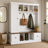 Farmhouse Hall Tree, Entryway Coat Rack with Shoe Storage Bench, 5 Hooks, Cabinet, Drawers, Cubbies-642496177