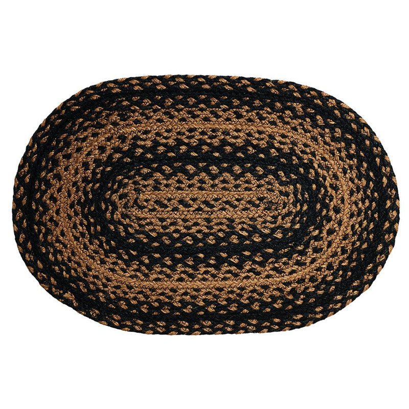 Tapis Chalres, Noir / Beige, L 19 po x P 13 po