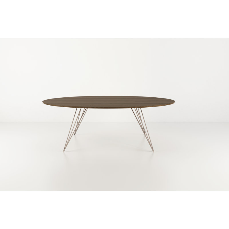 Williams Single Coffee Table, 18" H x 54" W x 46" D, Rose Copper, Walnut