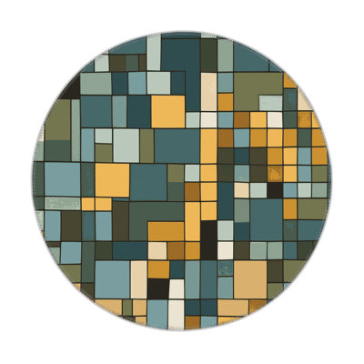 Colored Patchwork Indoor And Outdoor Area Rug
