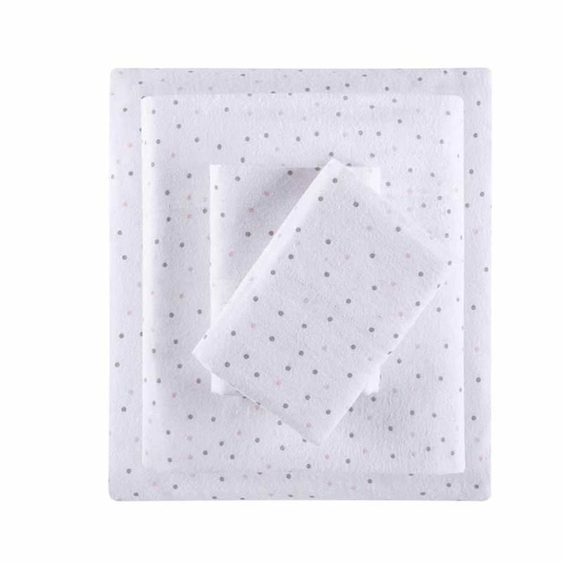Ensemble de draps en flanelle de coton Gracie Mills Atticus, Ensemble de draps pour lit double avec 2 taies d'o