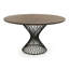 Table ronde moderne en noyer et noir Maria