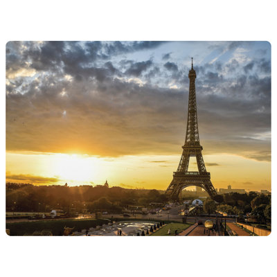 Eiffel Tower 35 in. x 47 in. 9 to 5 Desk Chair Mat