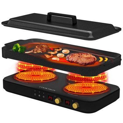 Plaque de cuisson électrique 9,1 po avec 2 brûleurs