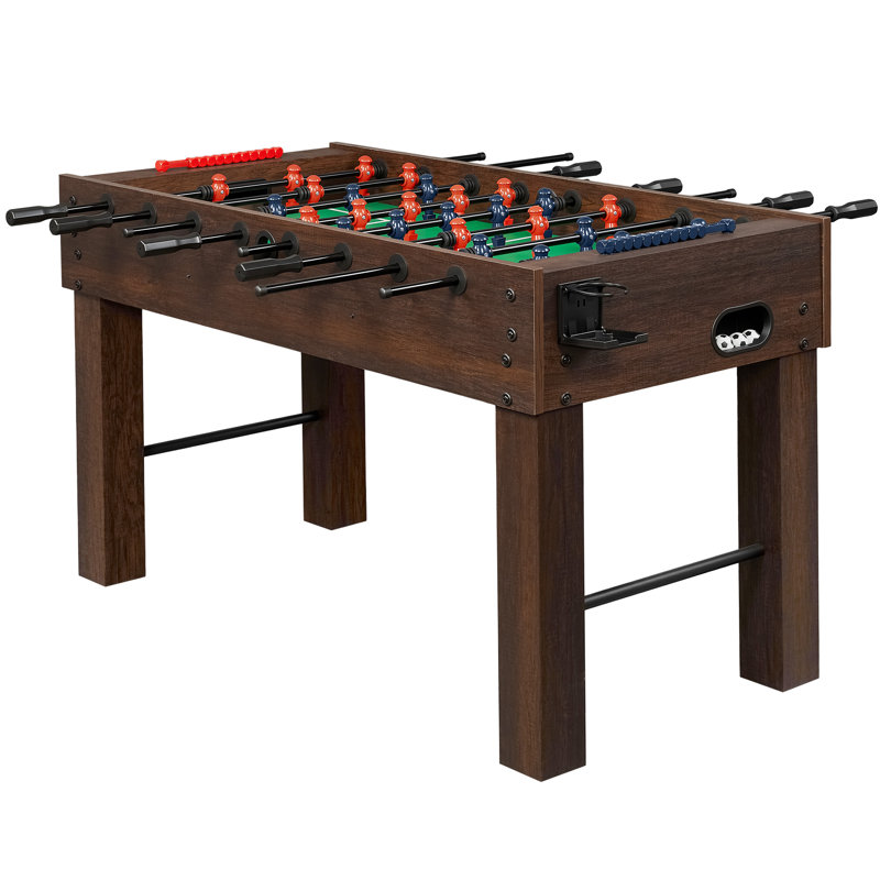 Baby-foot de 137 cm (54 pouces) avec 3 balles et 2 porte-gobelets pliables, idéal pour la maison ou la salle de jeux.