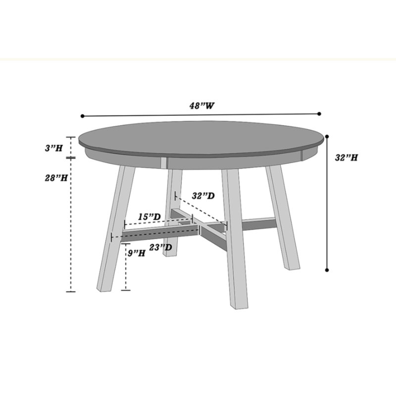 Ericyyi Round Dining Table, White