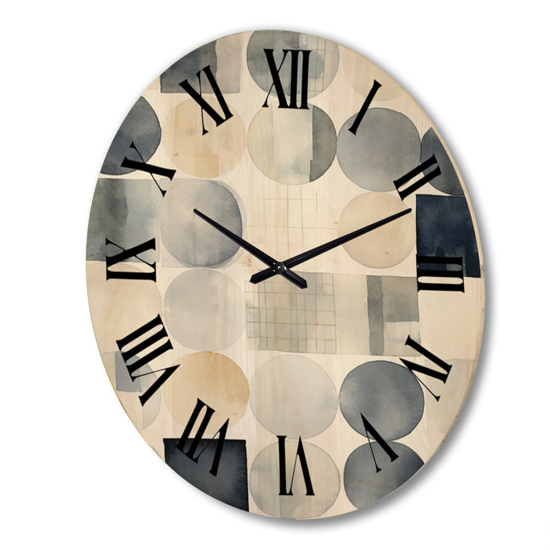 Horloge murale en bois surdimensionnée rétro, Très grand