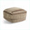 Pouf, repose-pieds, laine rustique & amp; Coton grand noyer brun Beige pour le salon | Brun + beige | Laine
