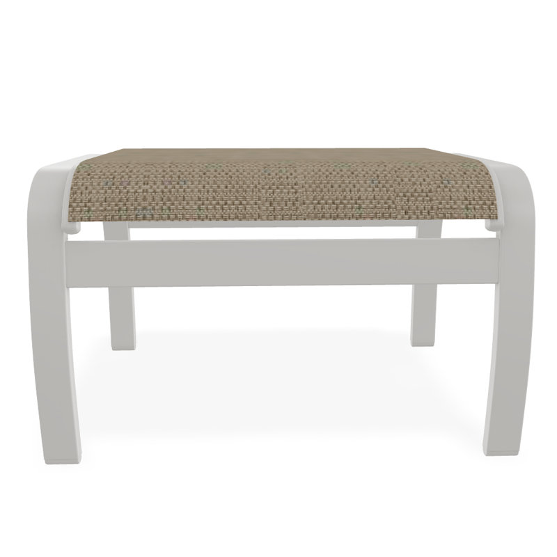 Repose-pieds d'extérieur avec coussin Askar, Neige texturée, Newport
