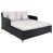 Structure noir / coussin gris clair