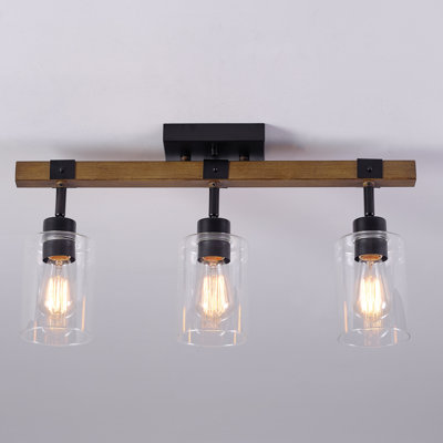 Baskin 24'' 3 -Light Fixed Track Track Kit with Dimmable