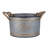 Of Three Metal Pots With Rope Handles And Gold Ornament Piece, Grey Multi Color Blend, Space - Saving Nesting Design, 4.2 Lbs Decorative Pot 3 Adornment Feature Cottage Inspired Progressive Sizing
