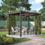 Asellus Wood Pergola - Rustic Brown-139785602