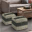 Pouf carré Grady - vert / naturel Grady-2039705262