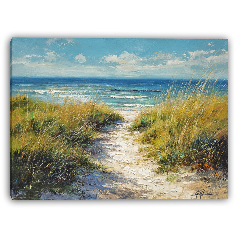«Golden Dune Horizon», art mural sur toile tendue, H 24 po x l 36 po