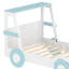 Lit plateforme en forme de voiture avec tablettes de rangement et cadre en bois-122581914
