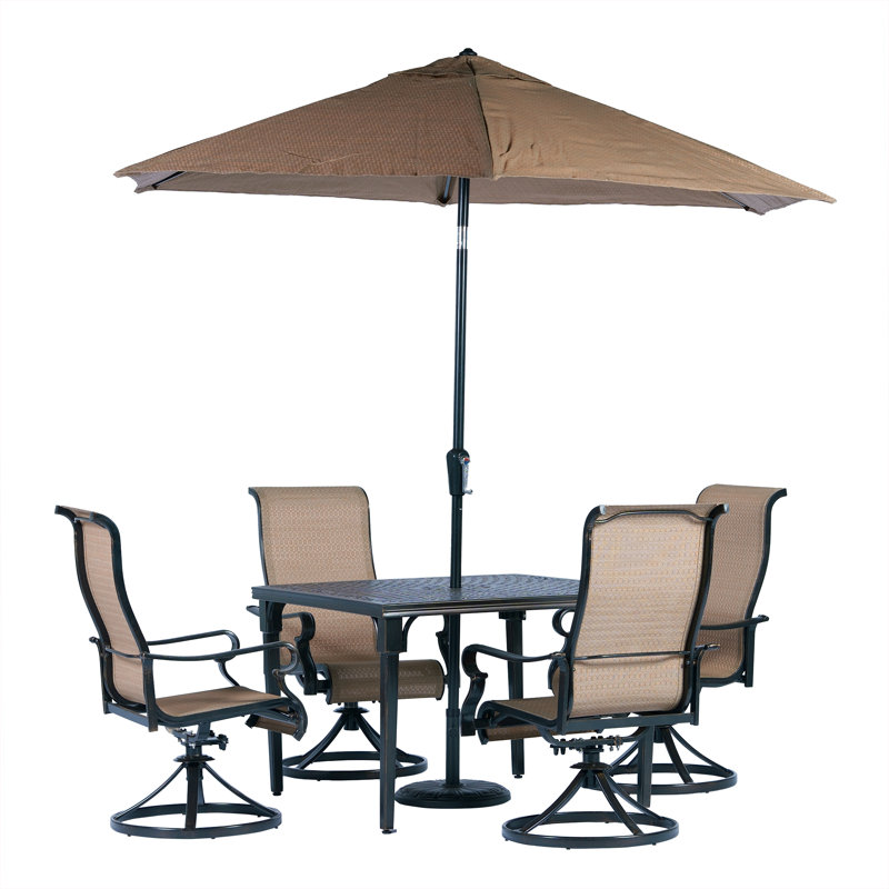 Sweeten 4 - Person Patio Dining Set with Square Table