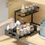 Tablette de rangement extensible sous l'évier avec tiroirs coulissants pour l'organisation de la cuisine