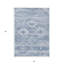 Tapis lavable intérieur / extérieur 5 pi x 8 pi bleu et bleu ciel Southwestern