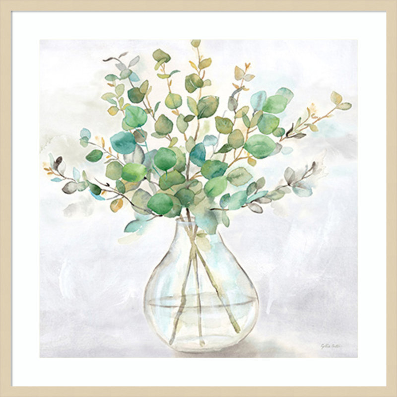 «Eucalyptus Vase II» par Cynthia Coulter, reproduction d'art encadrée sur bois, H 33 po x l 33 po