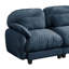 Canapé 2 places avec 2 poufs, revêtement en chenille douce, style moderne, idéal pour le salon ou un appartement.-51386498