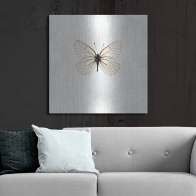  «White Butterfly» par Photoinc Studio, art mural en métal, 36 po x 36 po