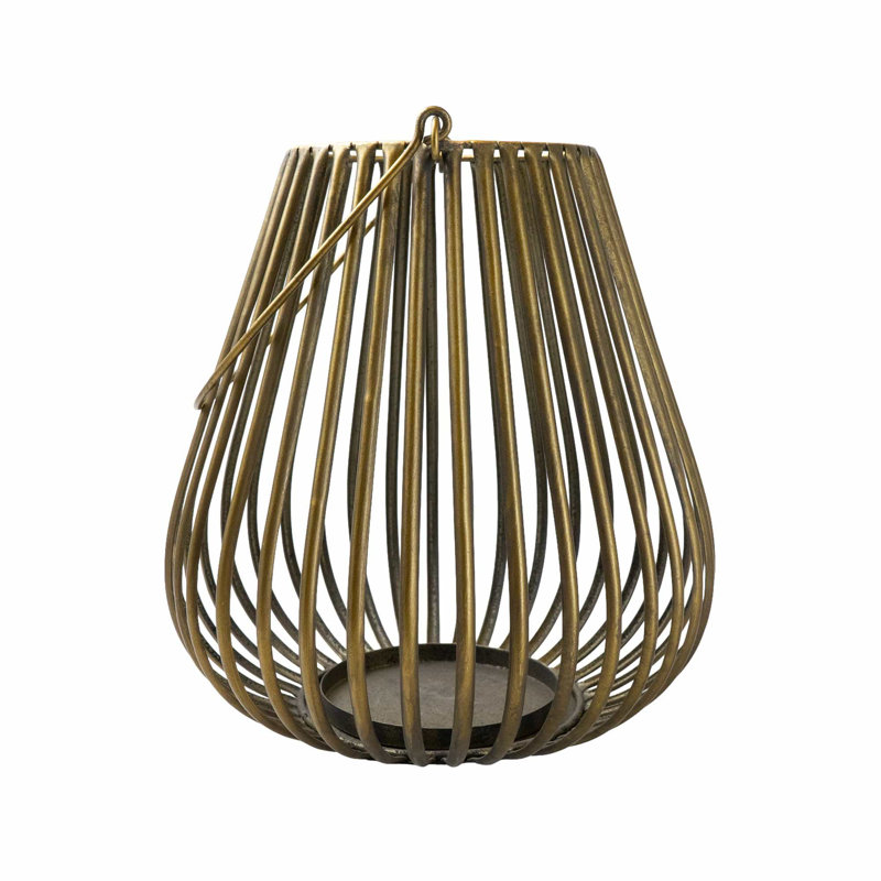 Metal Tabletop Lantern, 55.9cm H x 58.5cm W