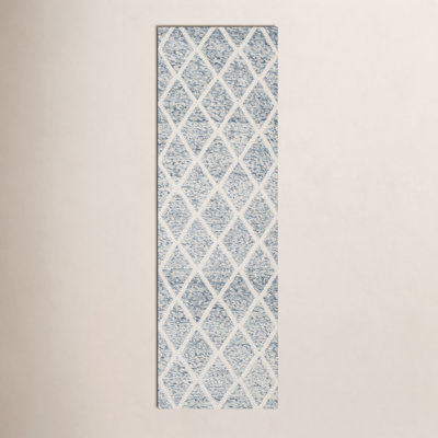 Russo Ivory Blue Hand-Woven Flatweave Rug