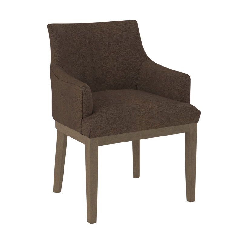 19'' H Upholstered Armchair, Weathered Gray, Evolution Caribou