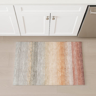 Machine Washable Indoor/Outdoor Chantille ACN2313 Stripes Rug