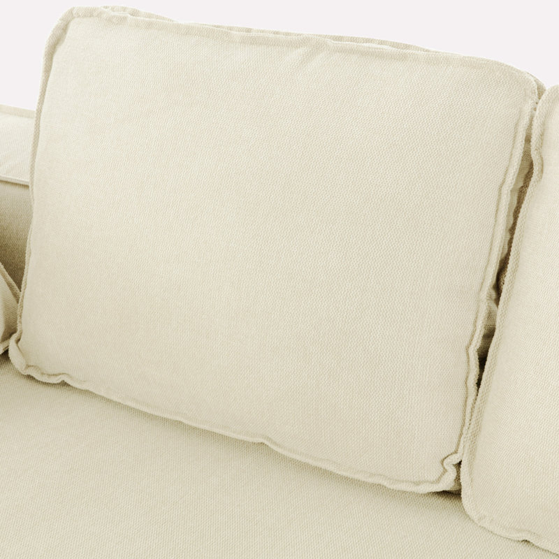 Canapé modulaire 2 pièces Kamberlyn, Chenille beige
