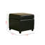 Repose-pieds standard en similicuir noir Aleyza, H 16 po x l 18 po x P 18 po-1022151472