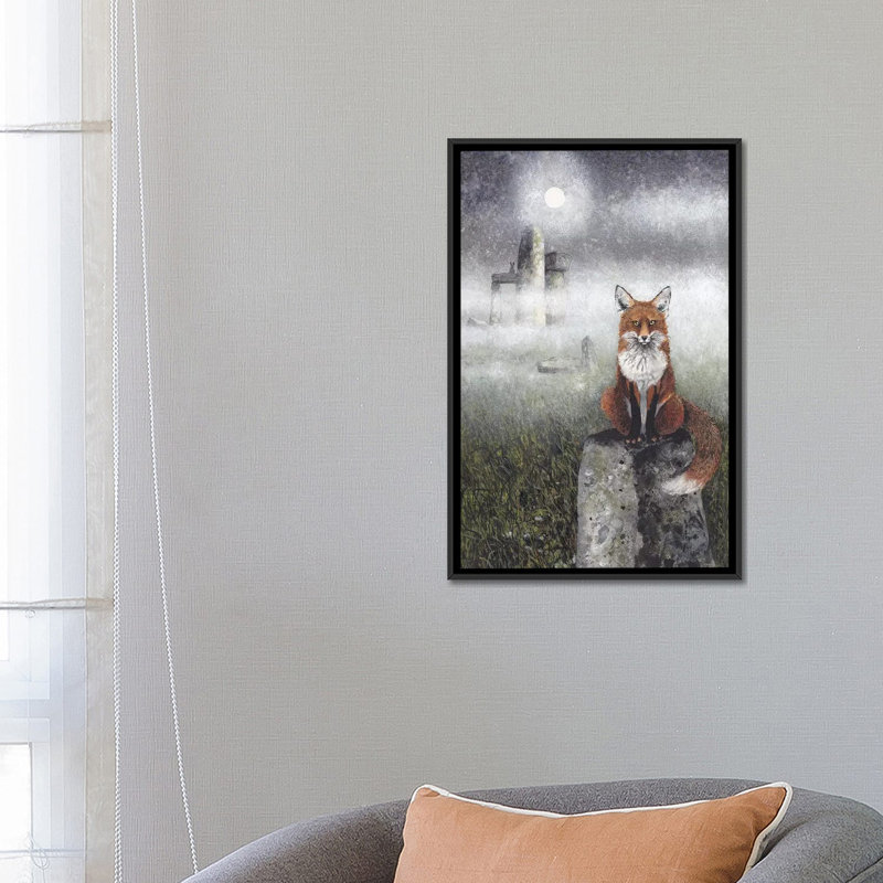 « Optimiste » par Maggie Vandewalle-reproduction d’art, H 26 po x l 18 po x P 1,5 po, Toile avec cadre noir, Pas de tapis