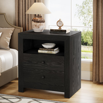 Table de chevet avec tiroirs de rangement, table de chevet avec tablette ouverte pour chambre à coucher Farmhouse