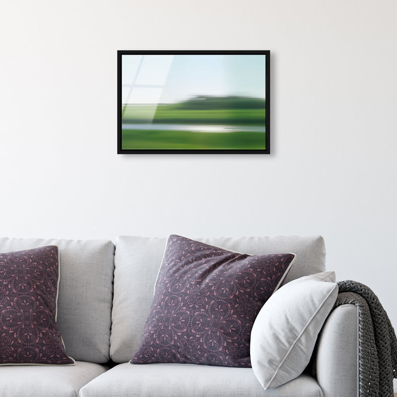 Velocity Meadow II Print by Oliver Gal, 37"H x 55"W, Black Floater Frame