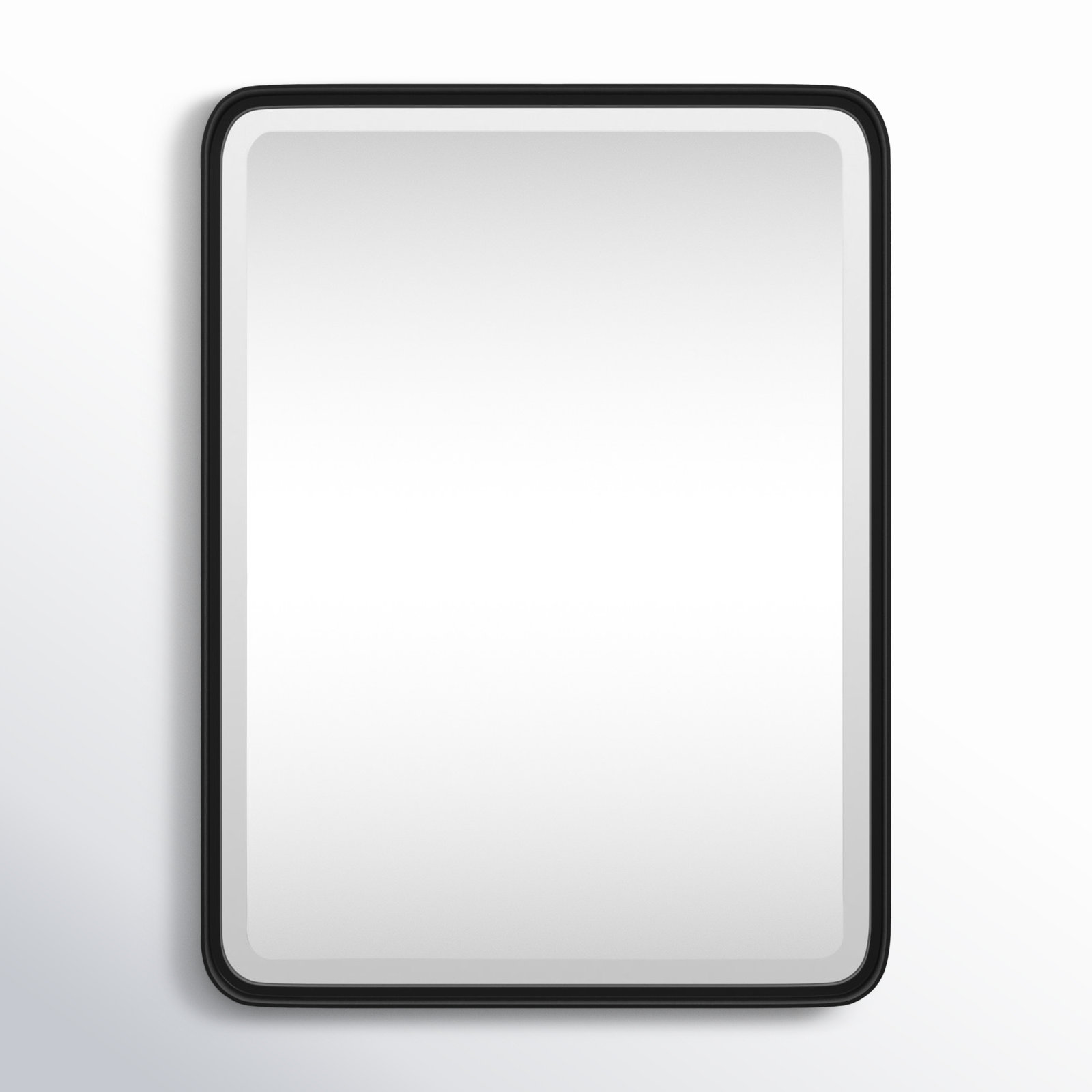 Rylie Metal Rectangle Wall Mirror, Black, 40" x 30"