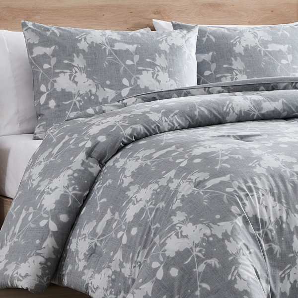 Kenneth Cole New York Abstract Stripe Duvet Cover Set - Full/Queen - Grey