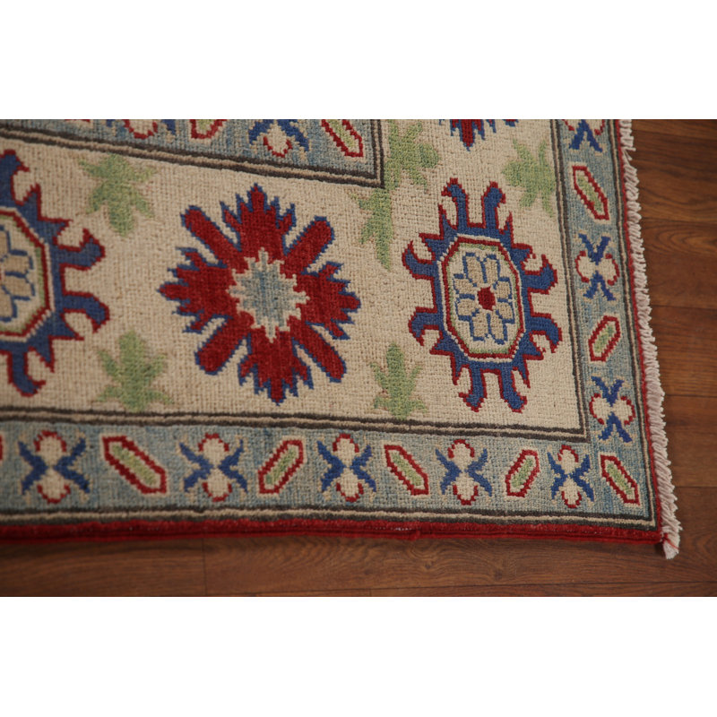 Handmade Red Kazak Oriental Area Rug