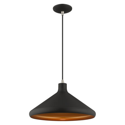 Luminaire suspendu conique à 1 lumière Schultz